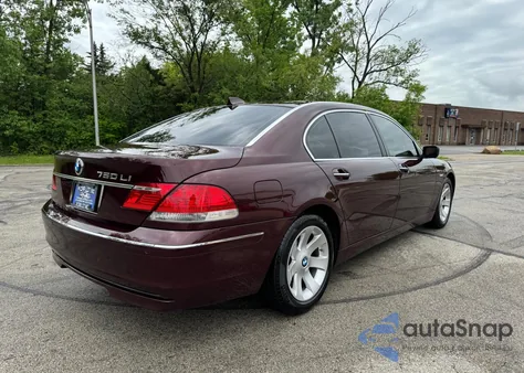 2007 BMW 750 from USA, damaged, VIN WBAHN83587DT70557